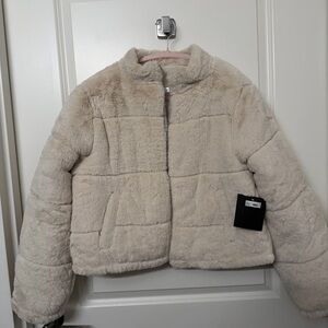 Cream Faux Fur Jacket